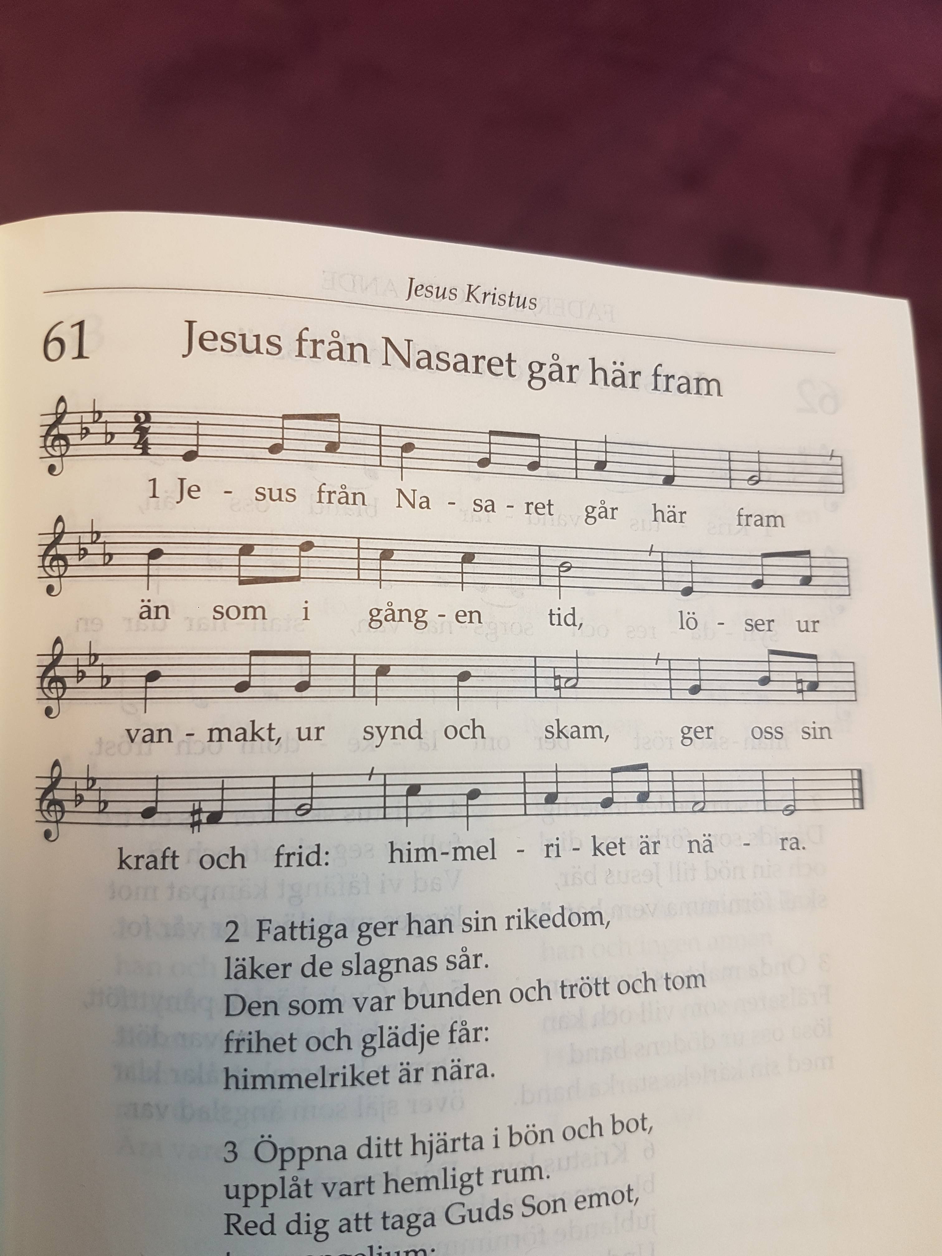 Score of *Jesus från Nasaret går här fram*